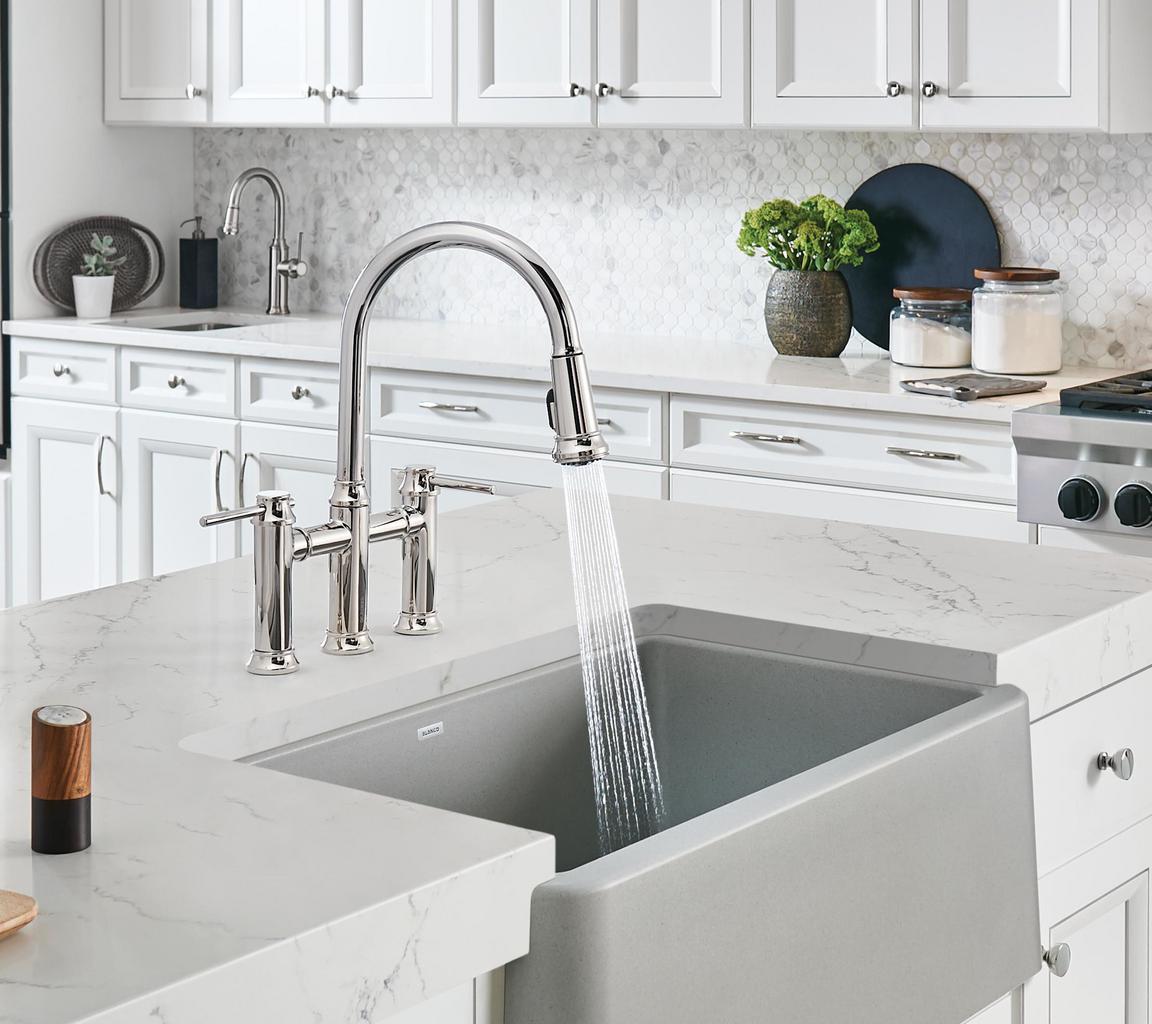 Blanco Empressa Pull-Down Bridge Kitchen Faucet 1.5 GPM