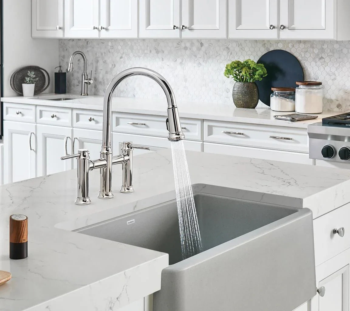 Blanco Empressa Pull-Down Bridge Kitchen Faucet 1.5 GPM