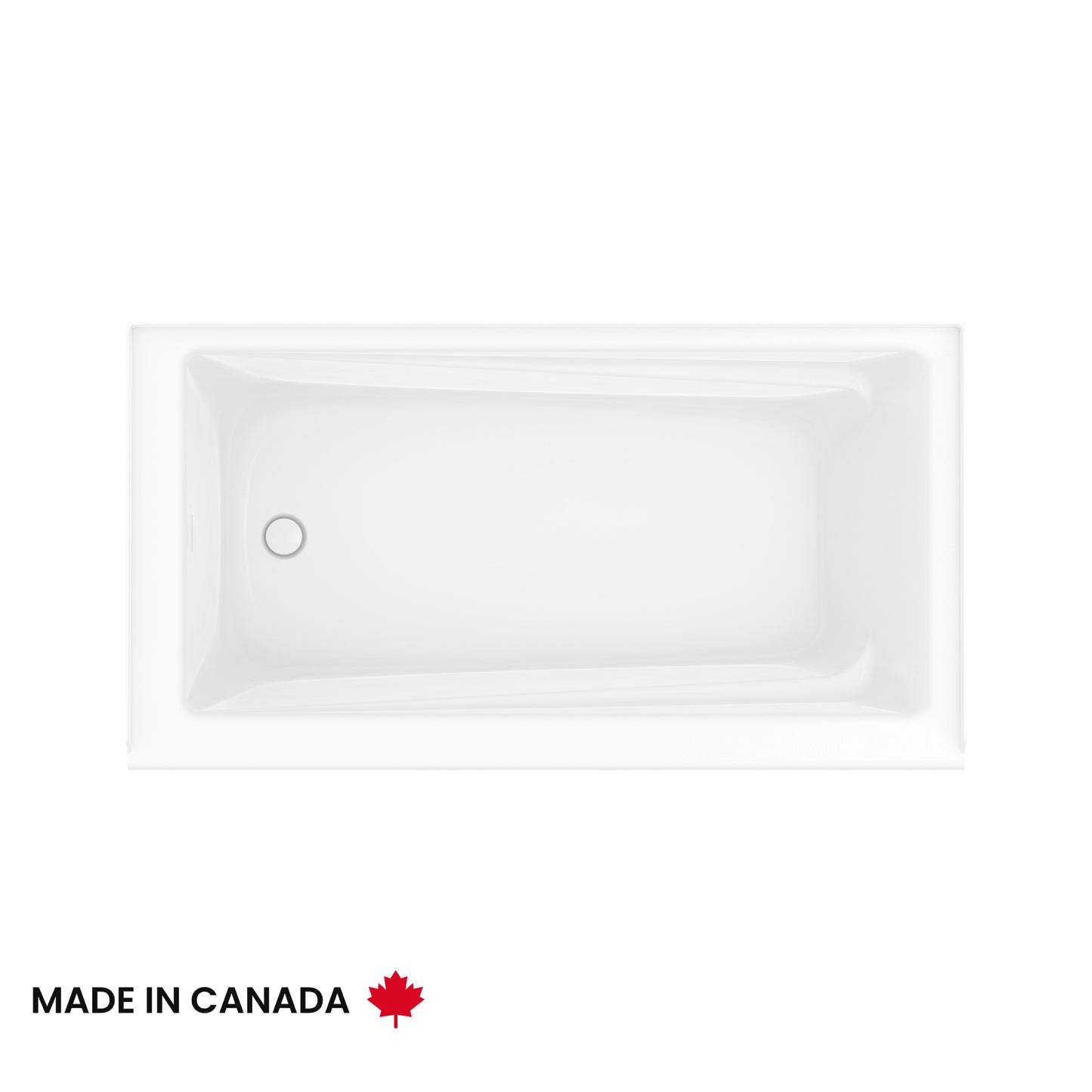 Maax Exhibit 6032 IFS AFR Acrylic Alcove Left/Right-Hand Drain Bathtub in White