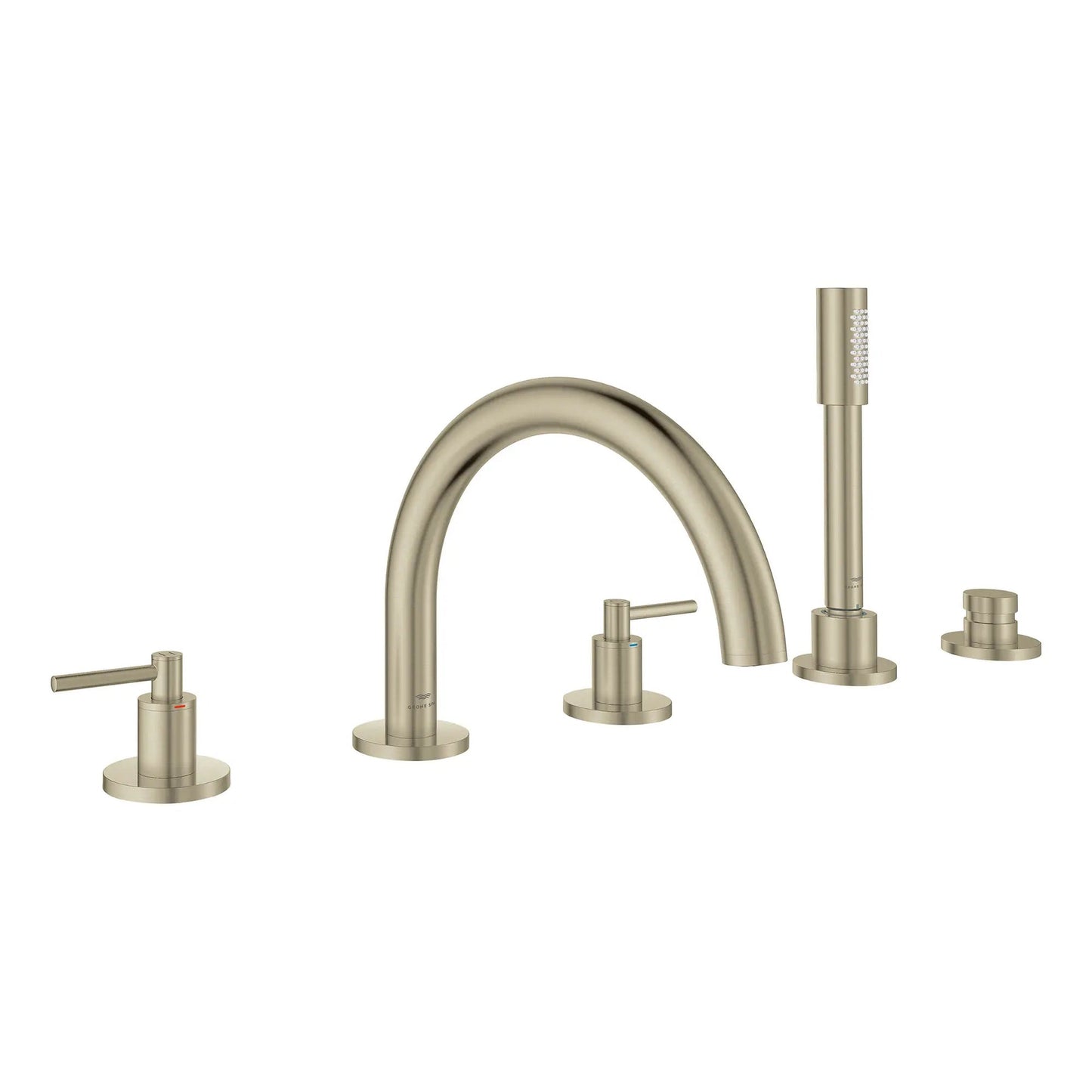 Grohe Atrio New 5-Hole 2-Handle Deck Mount Roman Tub Faucet with 6.6 L/min (1.75 GPM) Hand Shower - 25274