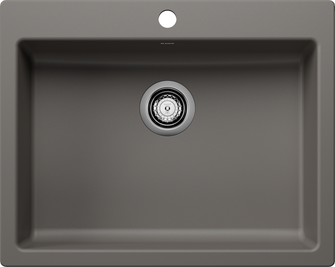 Blanco Precis 25 ADA Single Bowl Dual Mount Kitchen Sink - Volcano Gray
