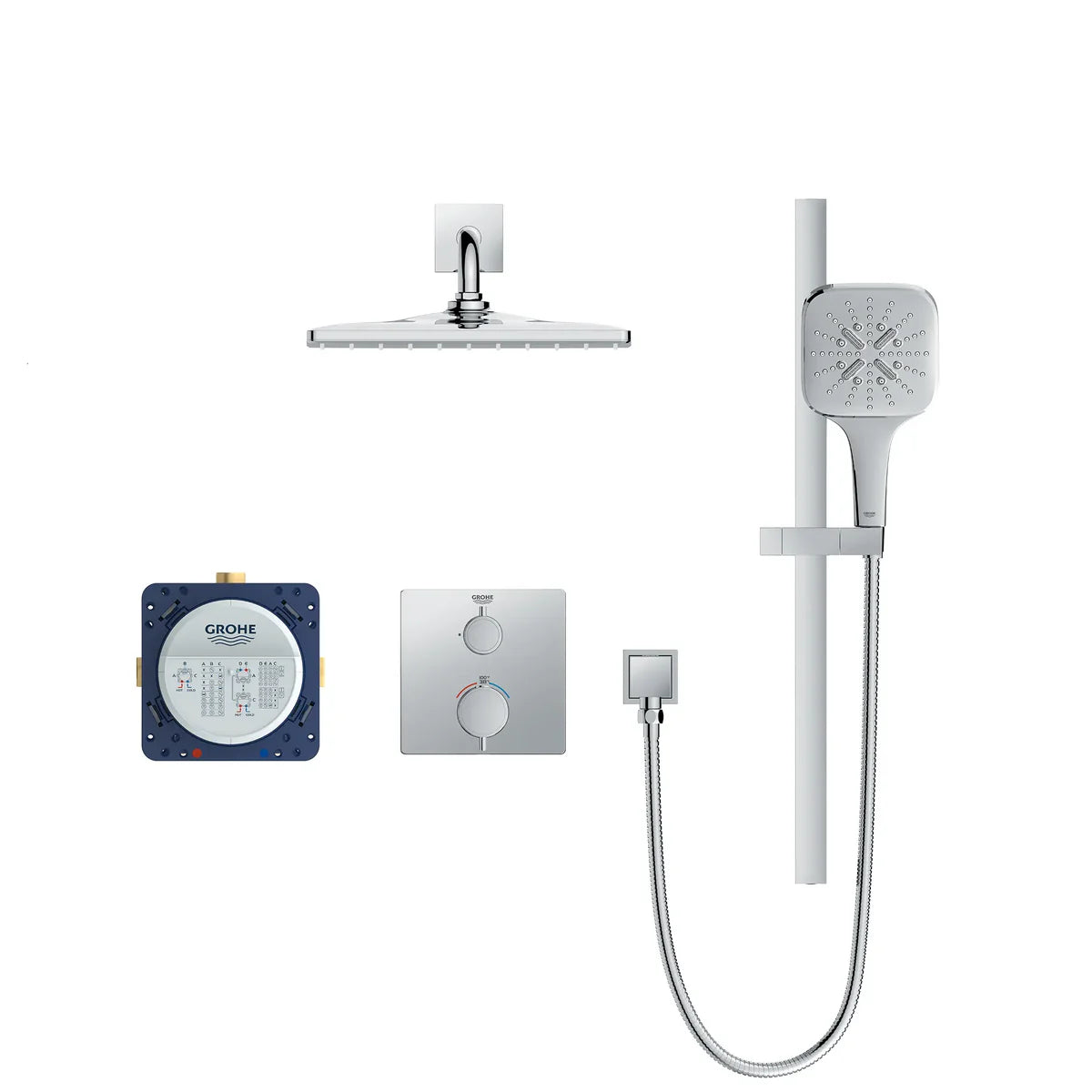 Grohe Rainshower Grohtherm 2-Handle Thermostatic Dual Function Shower Kit 103069