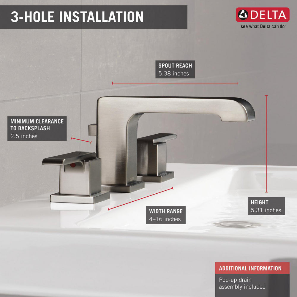 Delta Ara Two Handle Widespread Bathroom Faucet - 3567