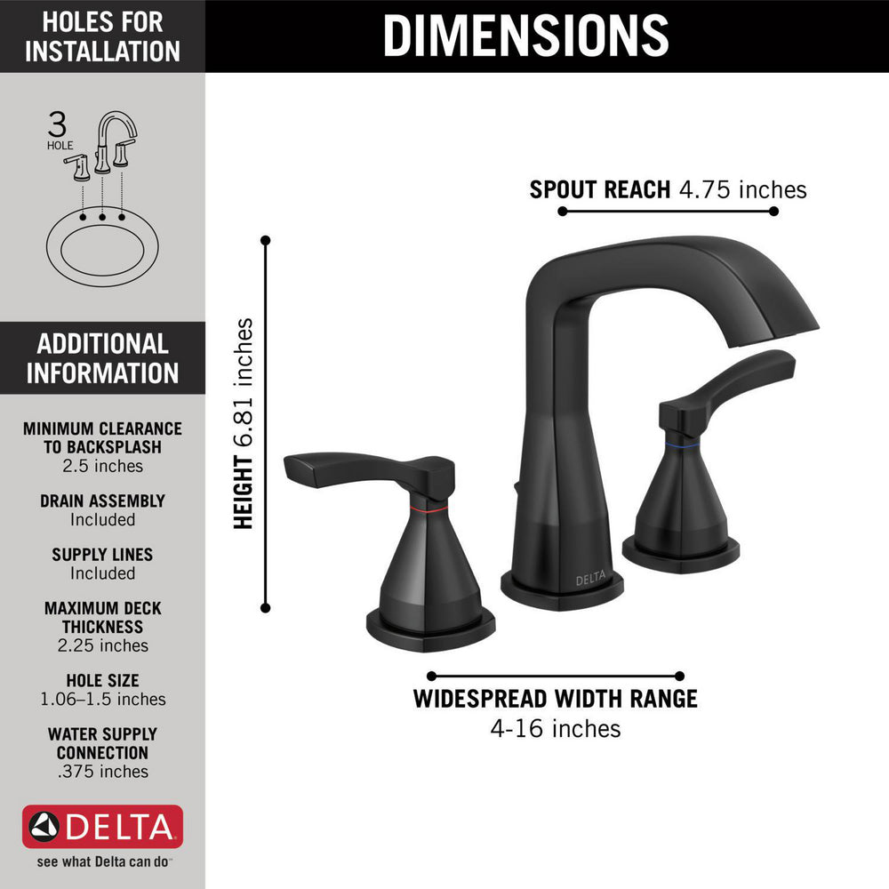 Delta Stryke Widespread Faucet Lever Handles - 35776