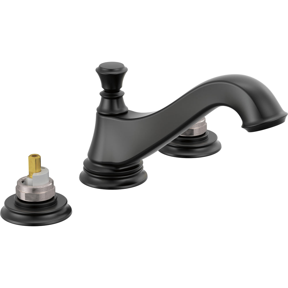 Delta Cassidy Widespread Low-Arc Less Handles Matte Black