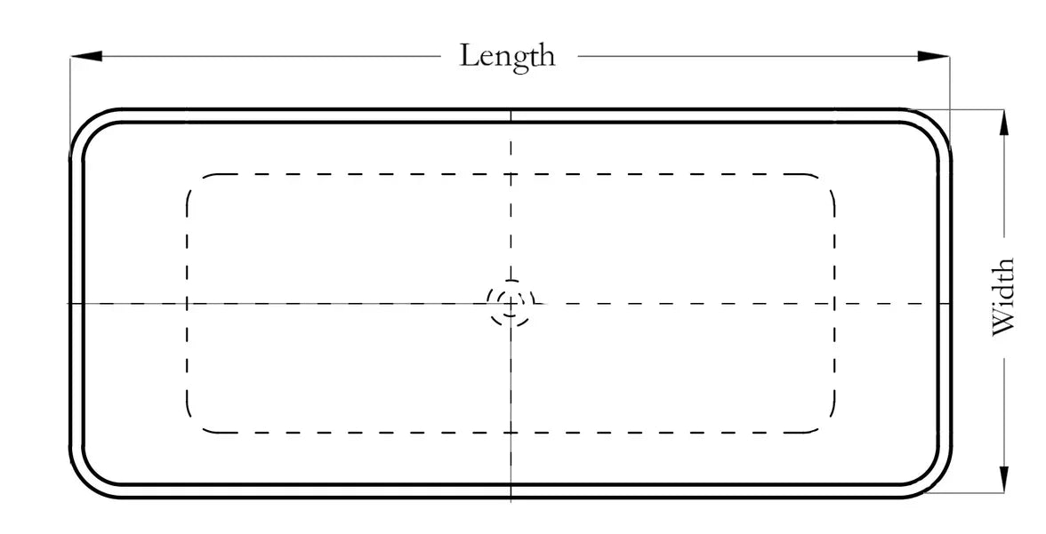 Kodaen Doric Rectangular One-Piece Free-Standing Bathtub
