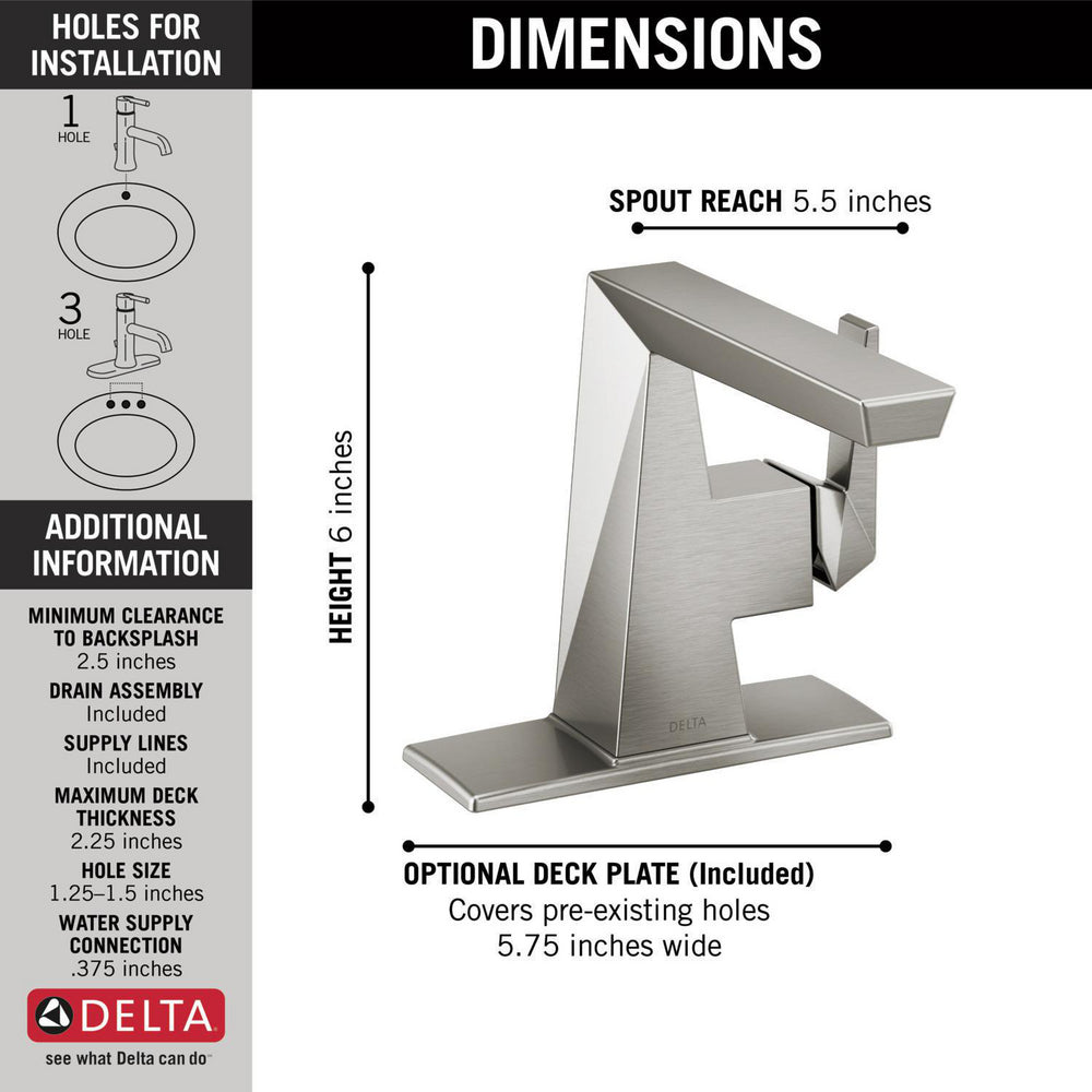 Delta Trillian Single Handle Bathroom Faucet