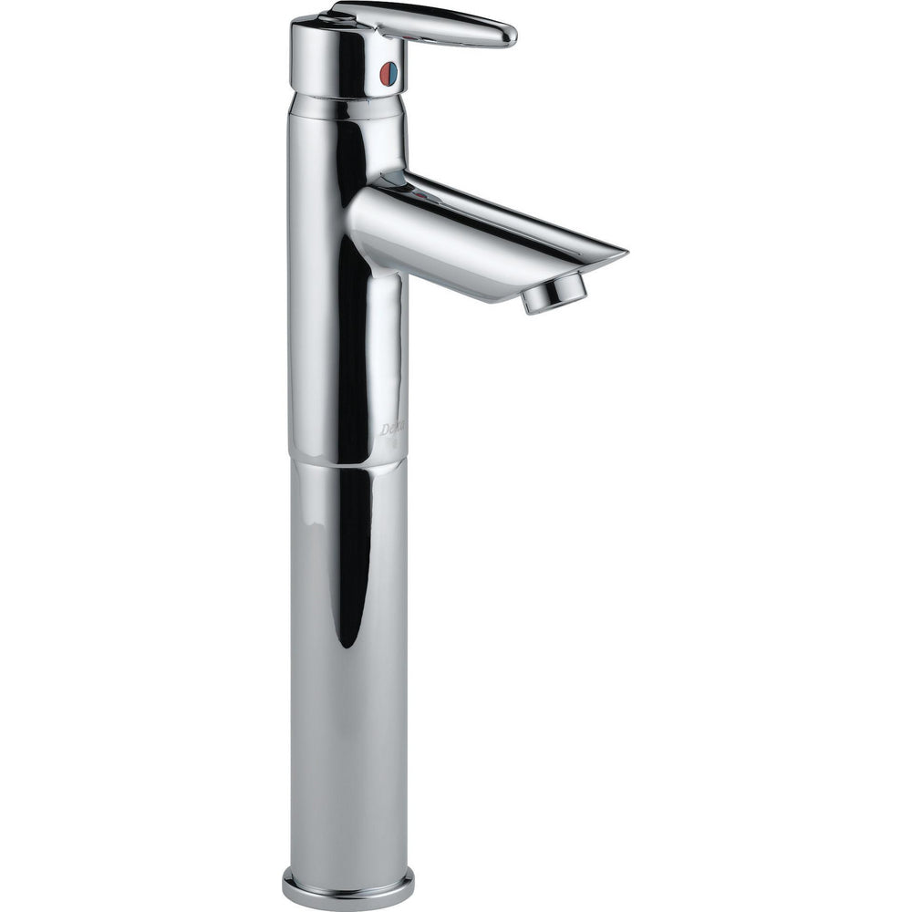 Robinet de salle de bain monotrou Delta Grail à poignée unique avec rallonge - sans bonde - 585LF-V