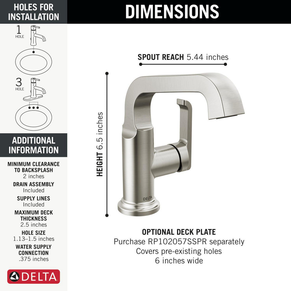 Robinet de salle de bain Delta Tetra à poignée unique - 589SH