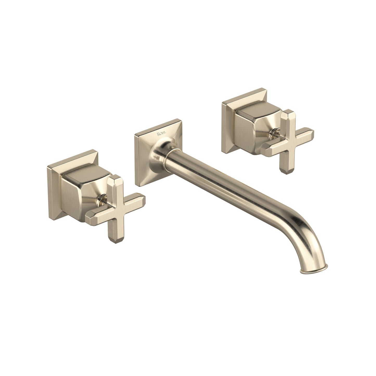 Rohl Apothecary Garniture de robinet de lavabo mural, poignée croisillon - TAP08W3XM