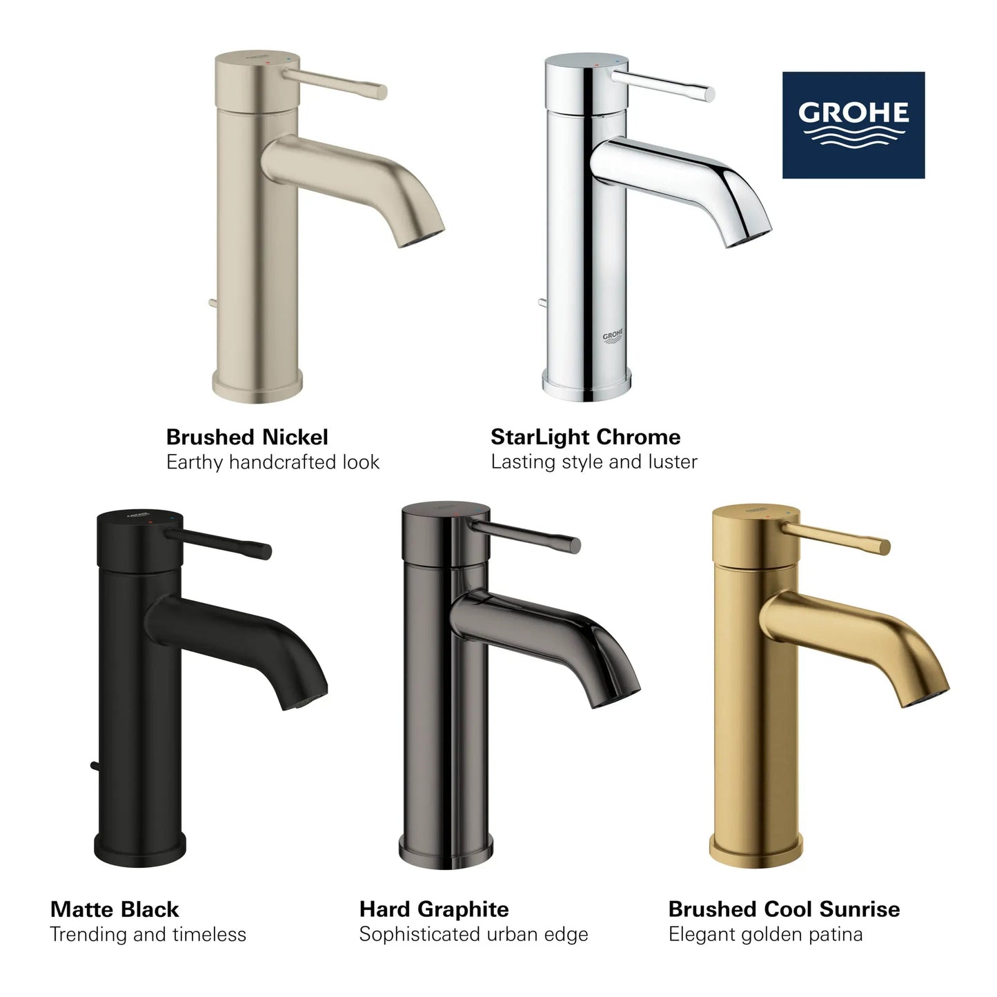 Grohe Essence Single Hole Single-Handle S-Size Bathroom Faucet 4.5 L/min (1.2 gpm) - 23592