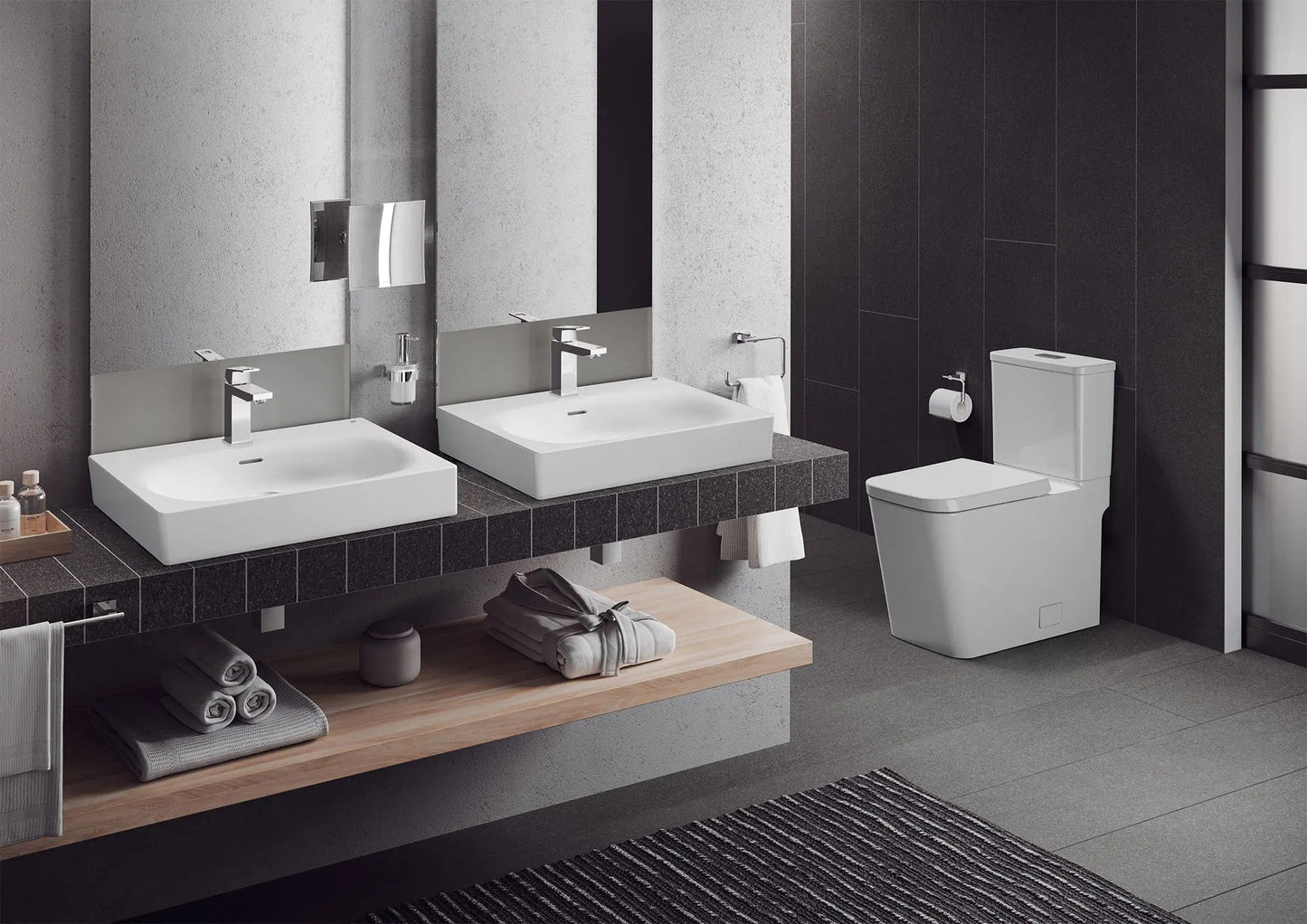 Grohe Eurocube Two-Piece Elongated Dual Flush Toilet 1.28/1.0 GPF - 39661
