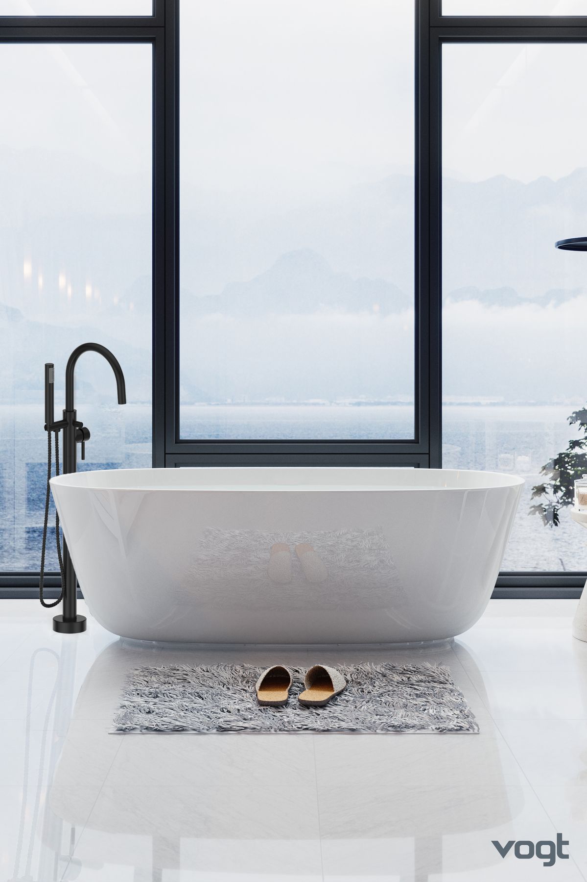 Vogt Wörgl Floor-Mount Tub Filler - BF.WL.2100