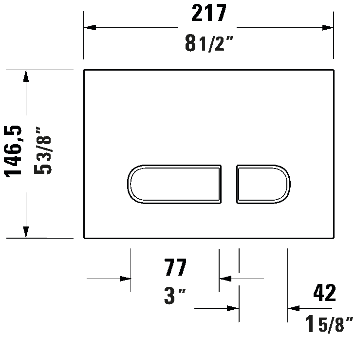 Duravit DuraSystem A1 Actuator Plate - Eunoia