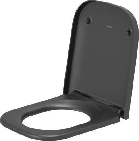 Duravit Happy D.2 Rectangular Slow Close Seat Matte Black #006459