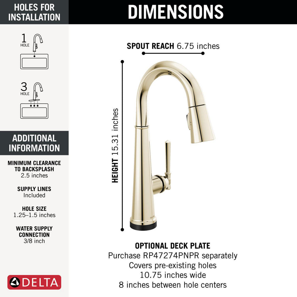 9982TL Emmeline Polished Nickel