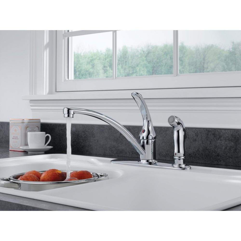 Delta Single Handle Kitchen Faucet with Side Sprayer - B3310LF-30