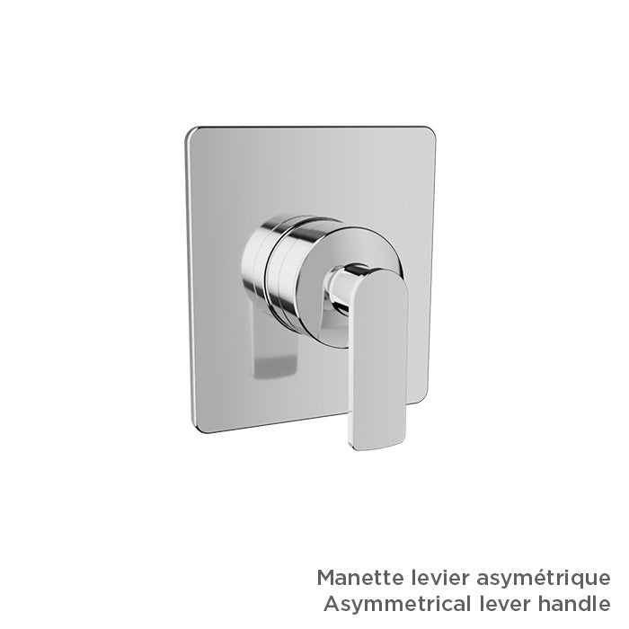 Baril Air B80 T80-9402-00 in Chrome showing optional handle choices; handles and rough-in sold separately