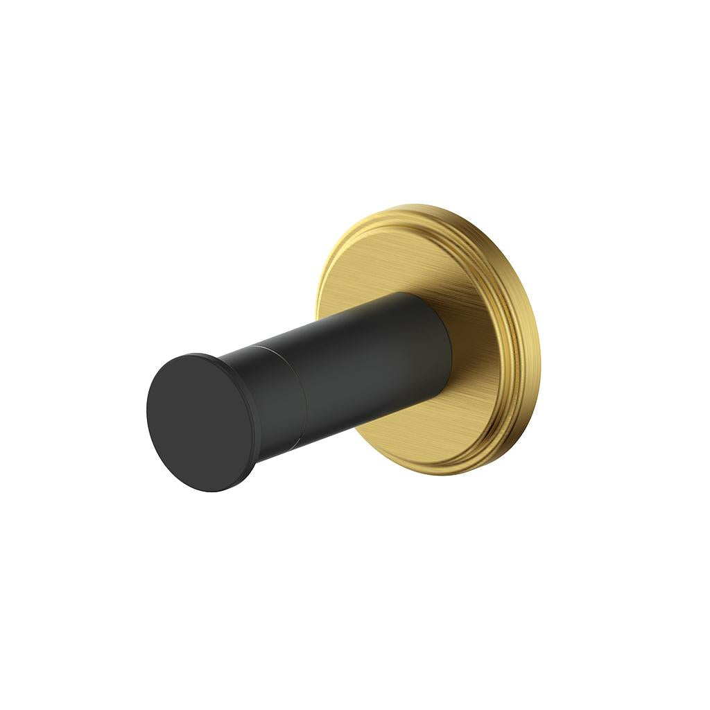 Vogt Zehn Robe Hook - Brushed Gold / Matte Black (BA.0309.BGB)