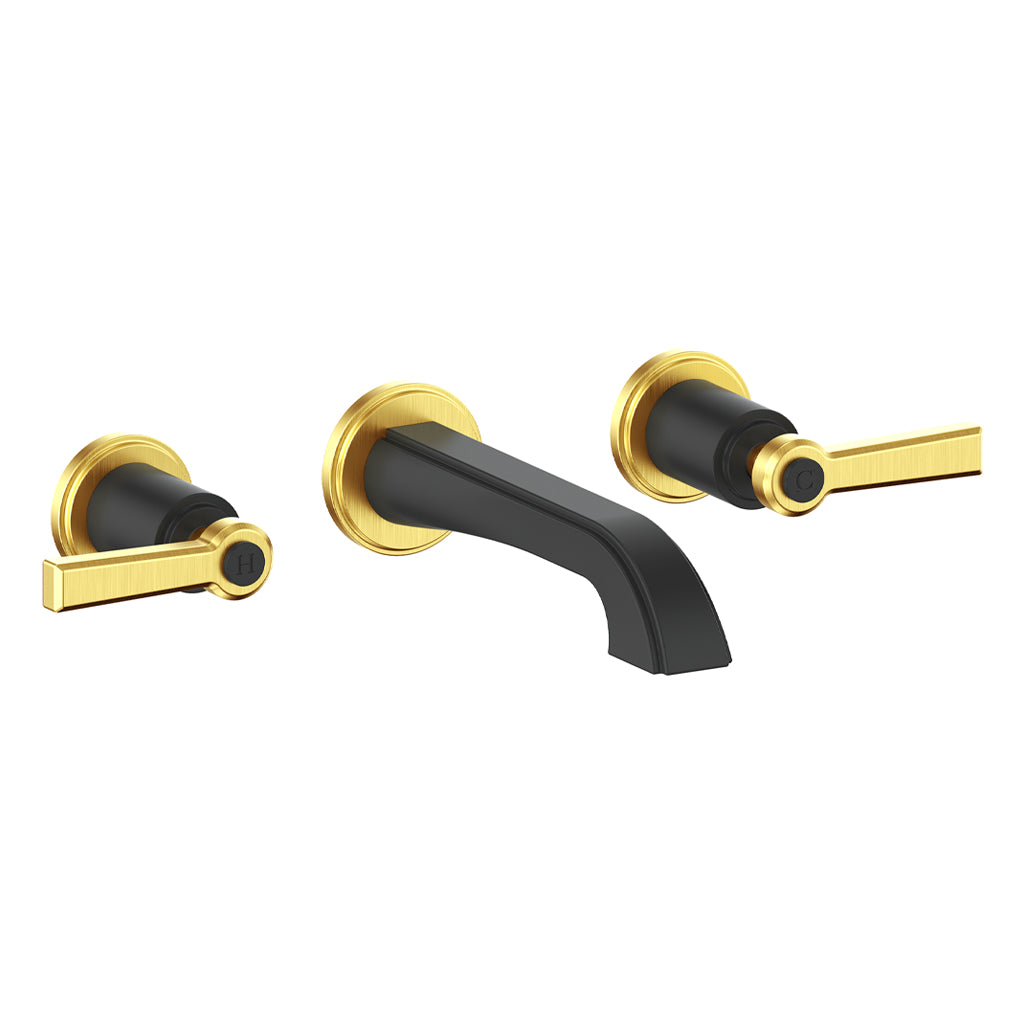 Vogt Zehn Wall Mount Lavatory Faucet in Brushed Gold & Matte Black – BF.Z1.1500.BGB
