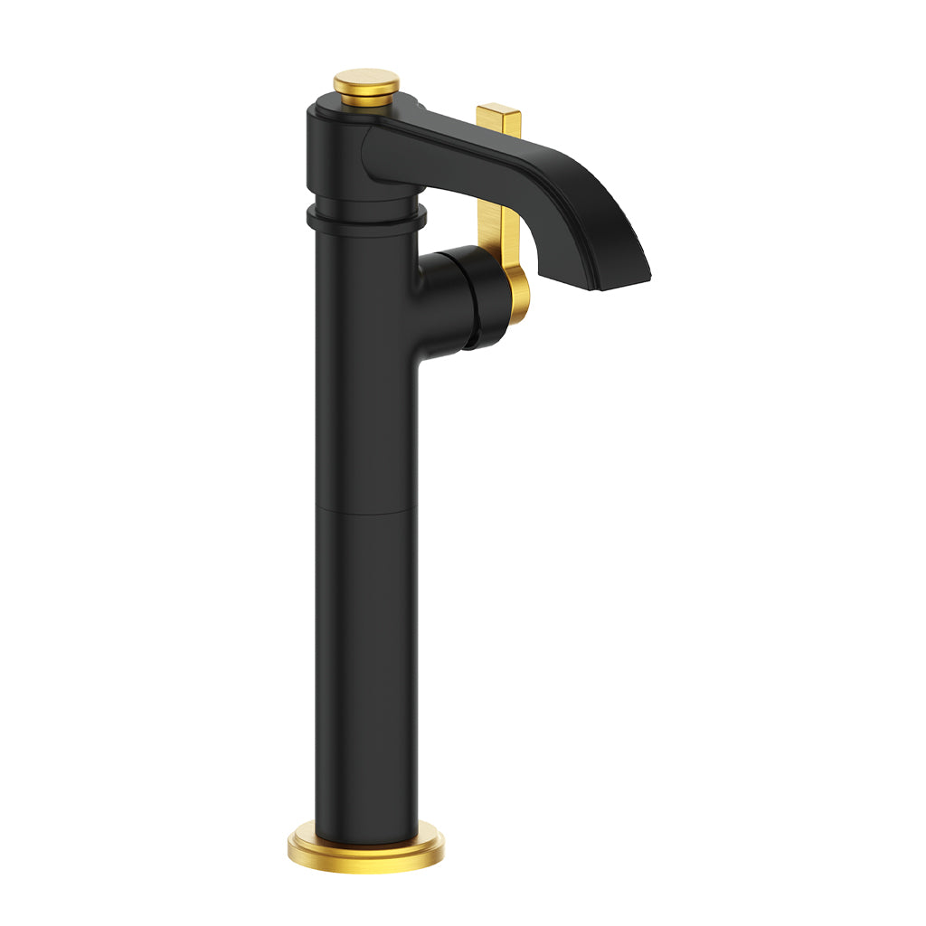 Vogt Zehn Vessel Sink Lavatory Faucet in Brushed Gold & Matte Black – BF.ZN.1100.BGB