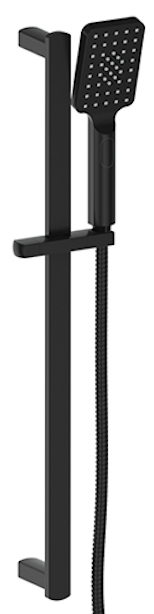 Vogt Niveau Sliding Shower Bar with Hand Shower in Matte Black - BH.07.03