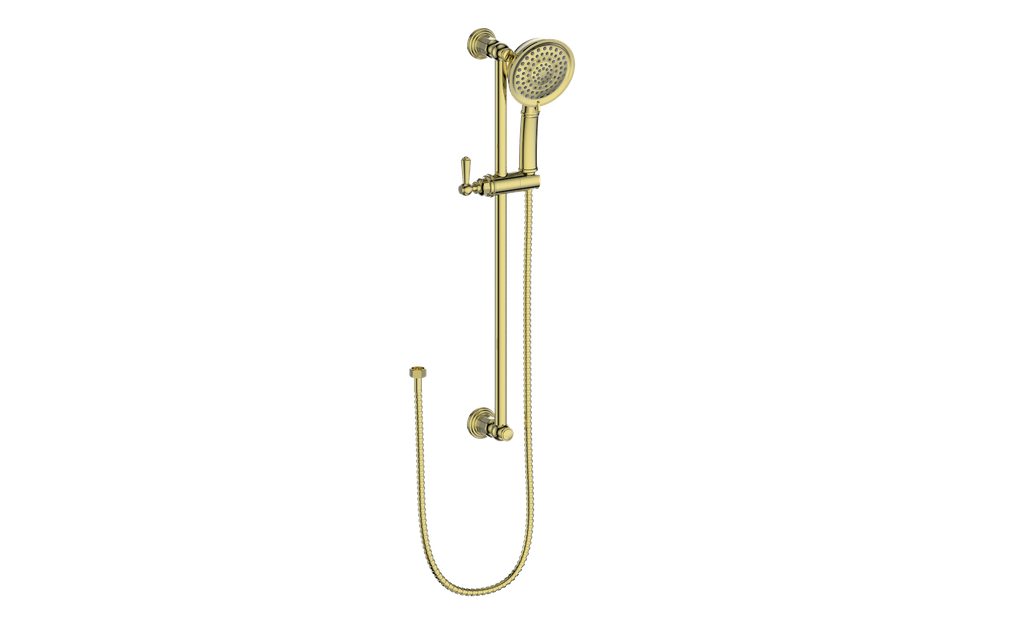 Vogt Carinthia Sliding Shower Bar with Hand Shower in Brushed Gold – BH.10.05.BG