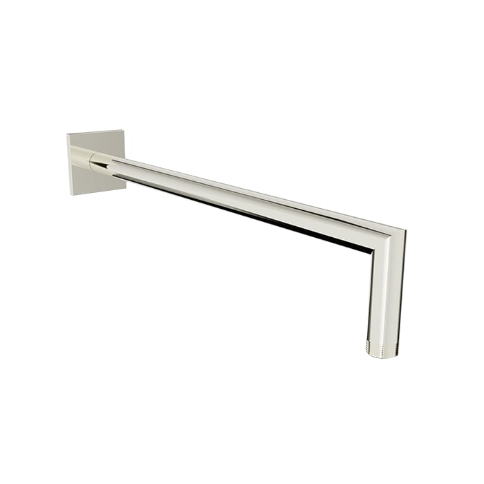 Baril 16" Wall-Mounted Shower Arm, Square Flange BRA-1612-44 - Polished Nickel