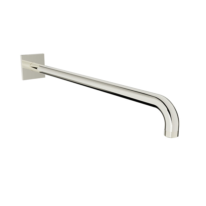Baril 18" Wall-Mounted Shower Arm, Square Flange BRA-1812-14 - Polished Nickel
