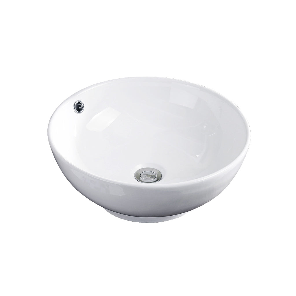 Vogt Durn Vitreous China Vessel Sink in Glossy White - BS.1616.D24-60