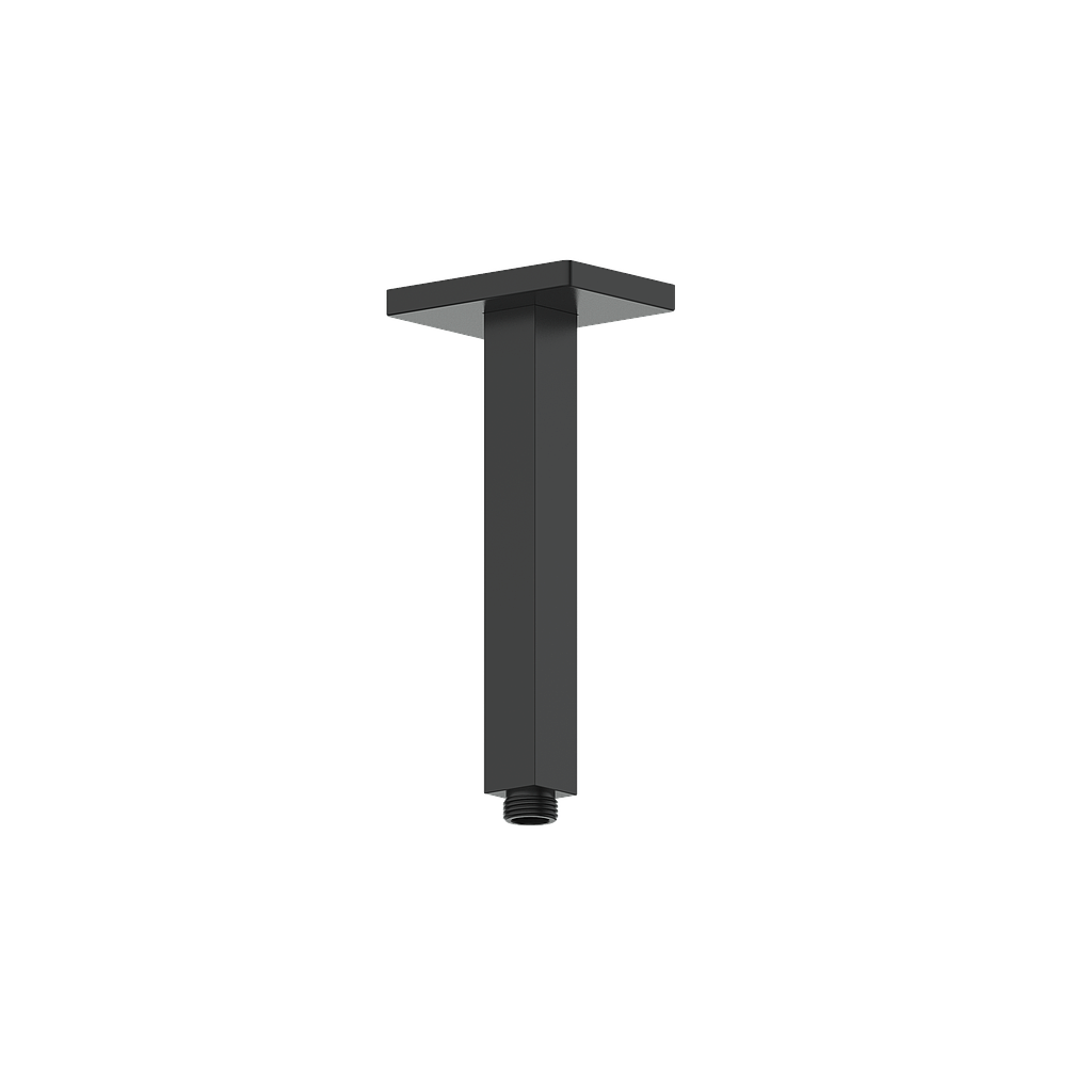 Vogt Square 8 inch Ceiling-Mount Shower Arm with Square Tube CA.03.08 in Matte Black