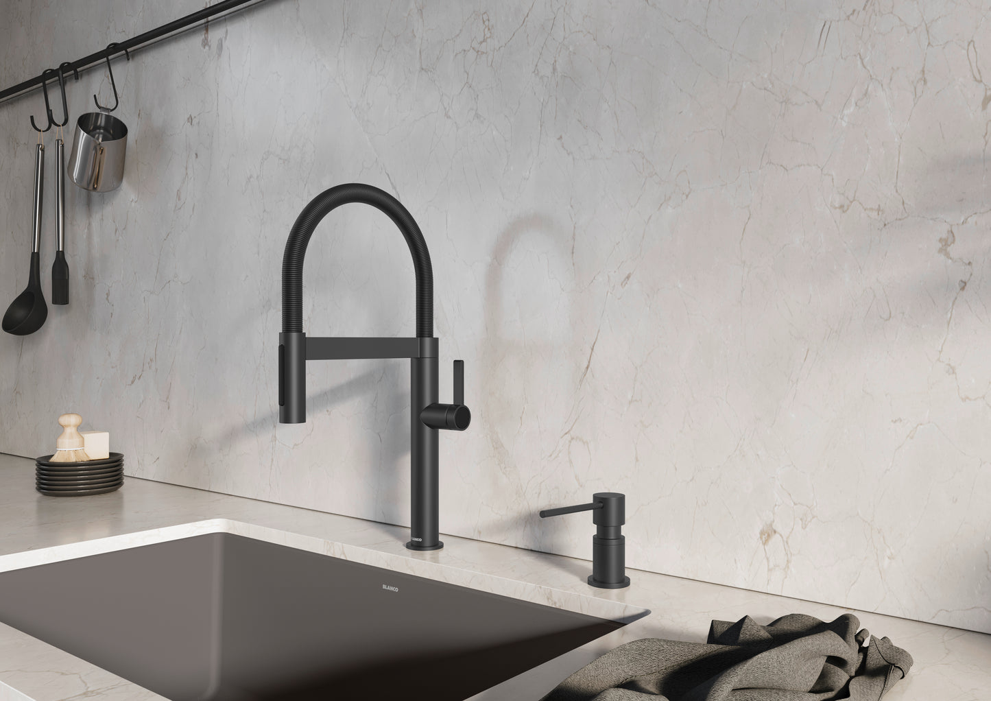 Blanco Blancoculina II Mini Pull-Down Dual Spray Kitchen Faucet 1.5 GPM
