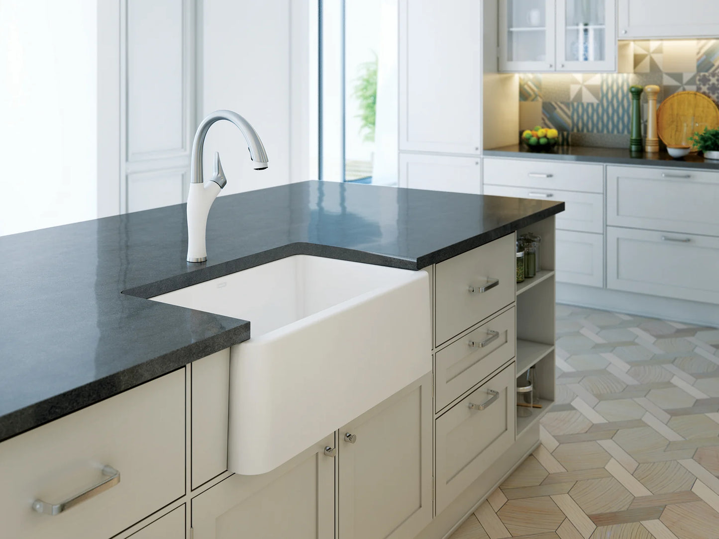 Blanco Ikon 30 Undermount Apron Front Silgranit Kitchen Sink