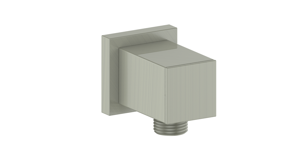 Vogt Adjustable Square Elbow Connector EC.41.01 in Brushed Nickel