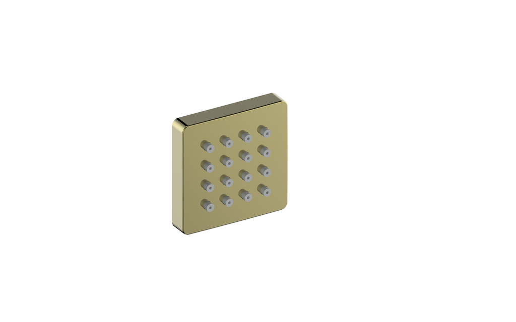 Vogt Square Exposed Body Jet in Brushed Gold - EJ.01.01.BG