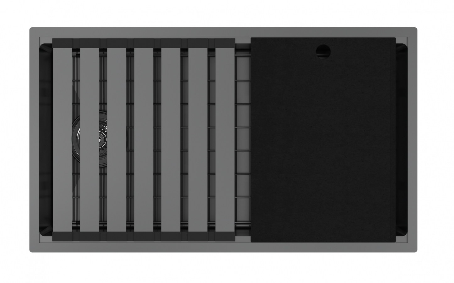 Zomodo Integrato 2.0 Black Pearl 32" Dual Mount Super Single Workstation Kitchen Sink - ITC762-BK