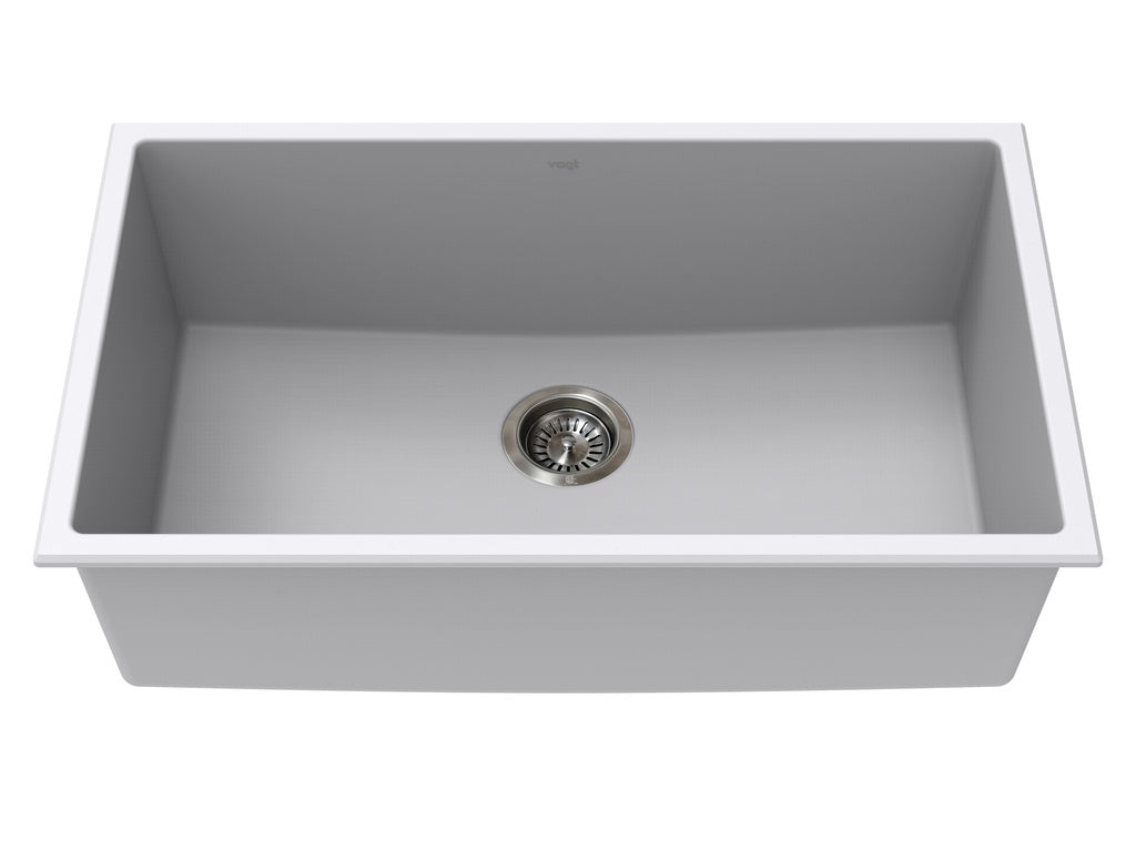Vogt Graz Vogranite Kitchen Sink in Powder Grey - KS.3018.G05G-61