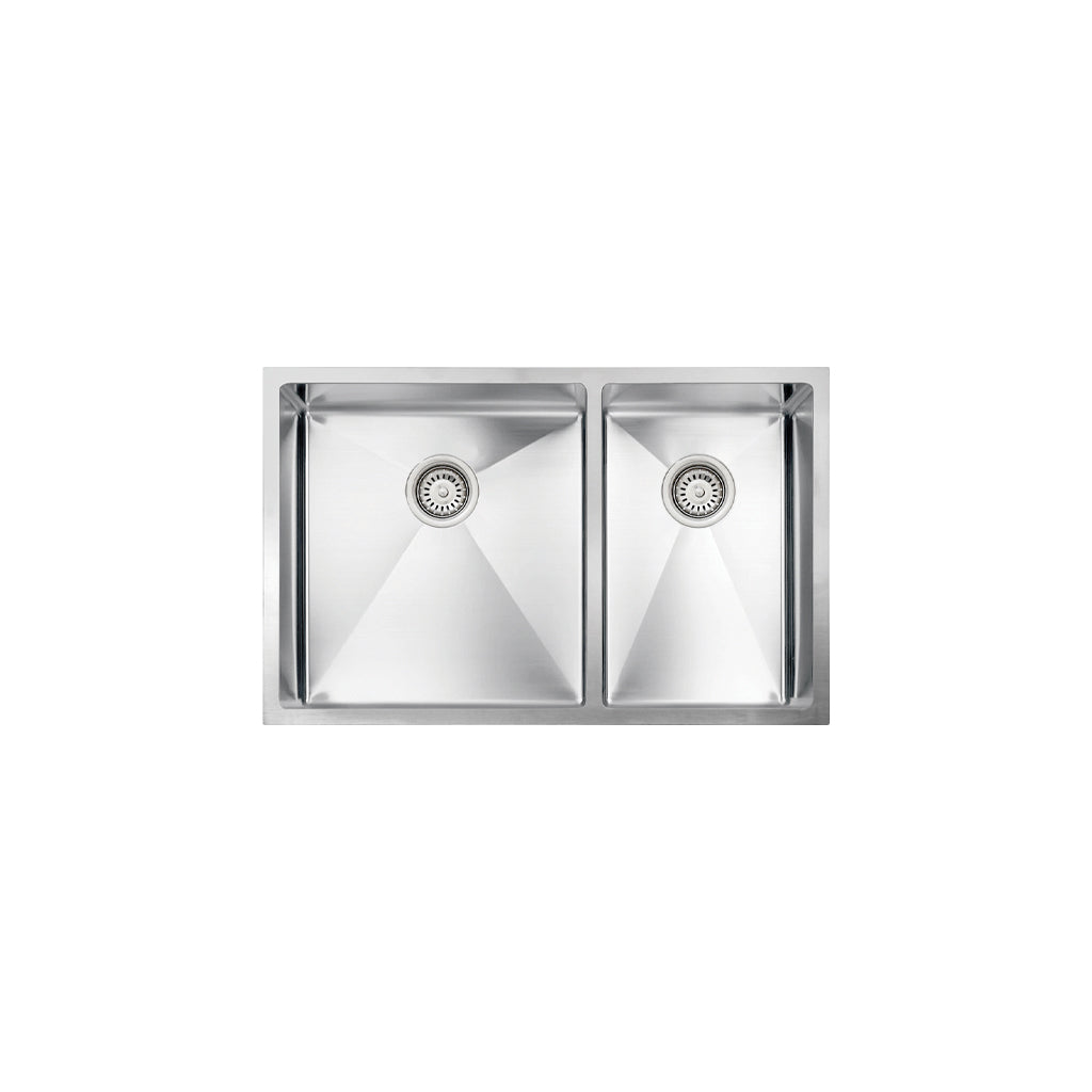 Vogt Ternitz 18-Gauge Undermount Double-Bowl Stainless Steel Kitchen Sink with Bottom Grid - KS.3018.T18R-63