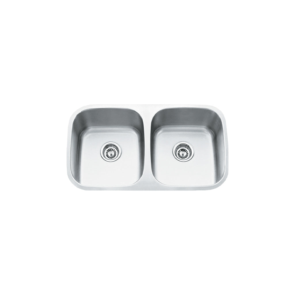 Vogt Modena 18-Gauge Undermount Double-Bowl Stainless Steel Kitchen Sink - KS.3218.M18P-61