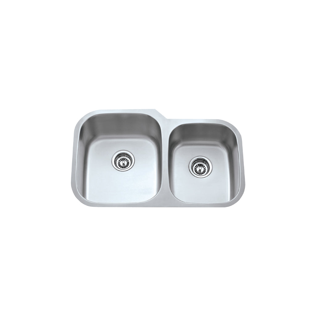 Vogt Siena 18-Gauge Undermount Double-Bowl Stainless Steel Kitchen Sink - KS.3220.S18P-61