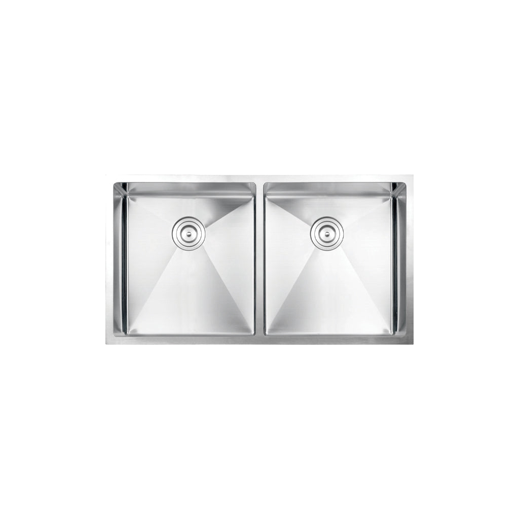 Vogt Völker 16-Gauge Undermount Double-Bowl Stainless Steel Kitchen Sink - KS.3418.V16R-62