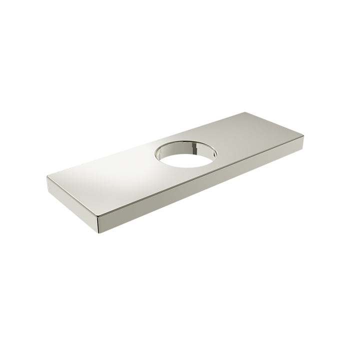 Baril Single-Hole Lavatory Faucet Rectangular Plate - Polished Nickel