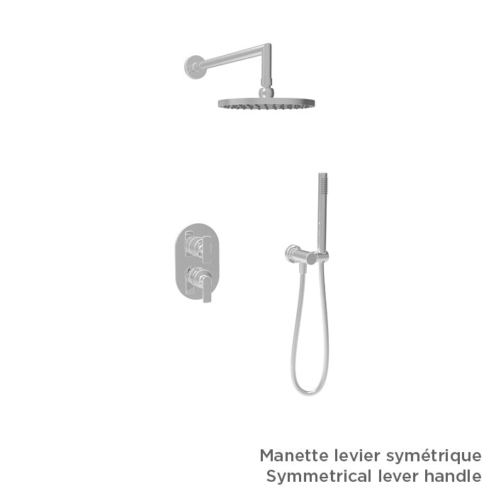 Baril Air B80 TRO-2891-80 in Chrome shown with optional M80-9180-34 handle kit, sold separately; rough-in sold separately
