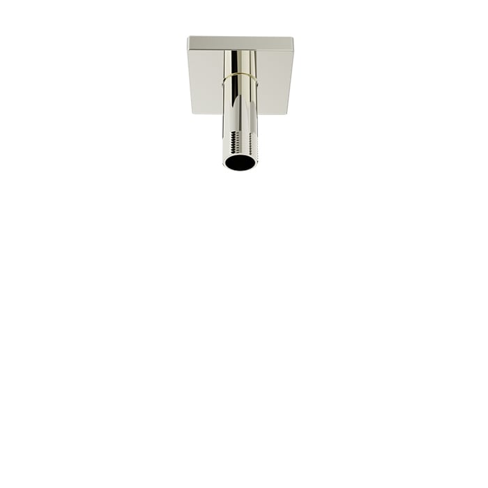 Baril 3 Inch Ceiling-Mounted Shower Arm, Square Flange - Polished Nickel