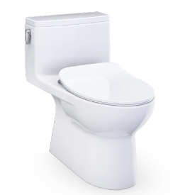 TOTO NEW Redington One-Piece Toilet - 1.28 GPF Universal Height Slim Seat, Washlet+ Connection