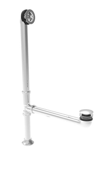 Baril Brass Bathtub Waste and Overflow Drain - Polished Chrome