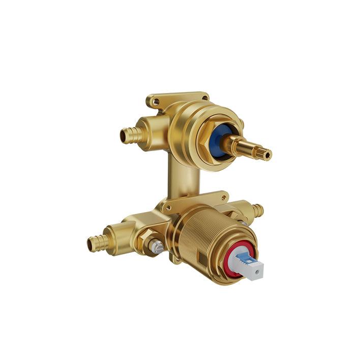 Baril Robinet d'équilibrage de pression bidirectionnel brut avec inverseur bidirectionnel Connexions PEX - RVA-9181-P0