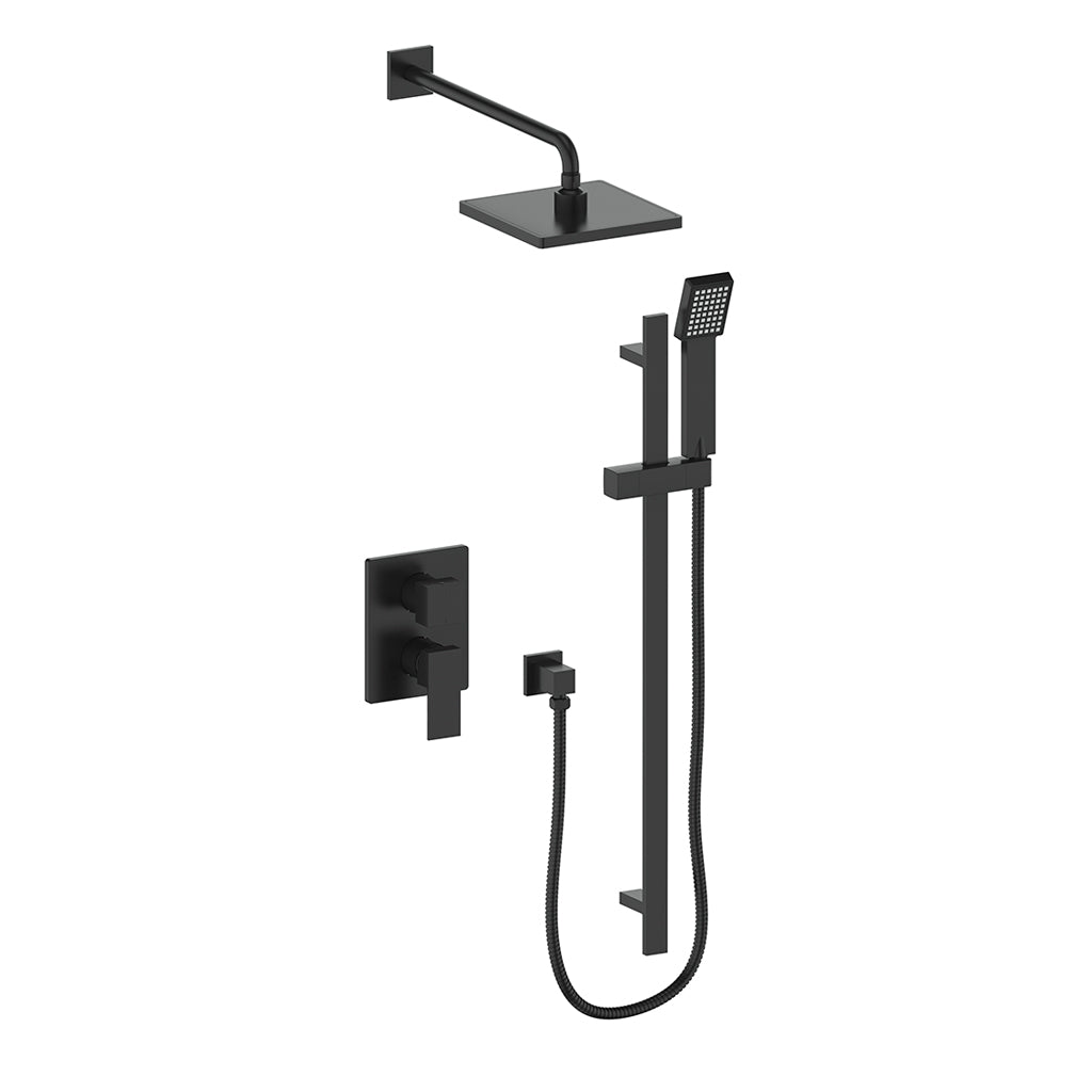 Vogt Kapfenberg 2-Way PB Shower Kit SET.AP.210.210 in Matte Black