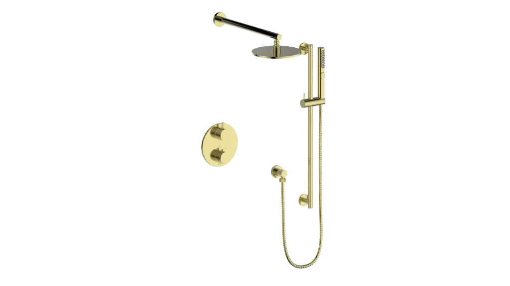 Système de douche thermostatique bidirectionnel Vogt Drava avec robinet encastré - SET.DA.220.210