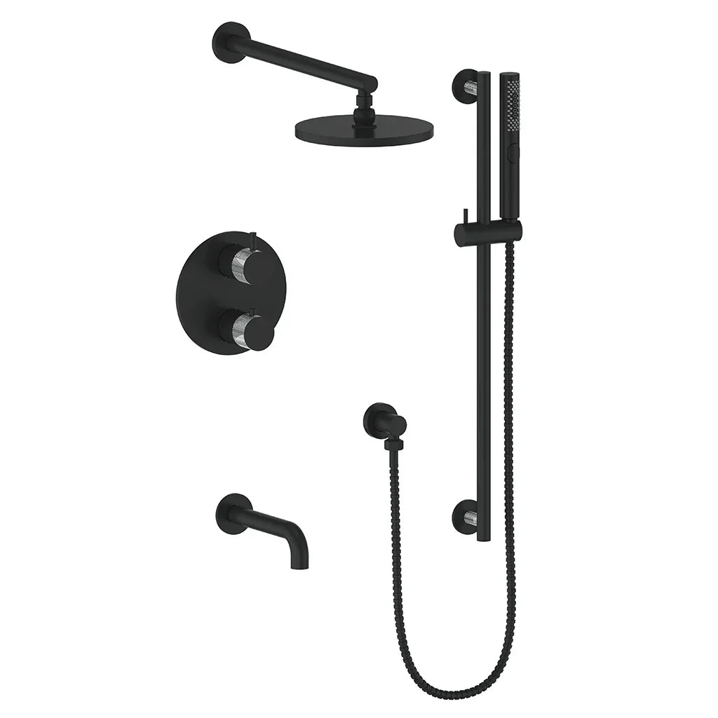 Vogt Drava 3-Way Thermostatic Shower System with Rough-In Valve